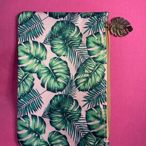 ipsy Green Leaf Print Mini Bag